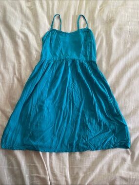 Sleeveless Teal Sundress with Spaghetti Straps